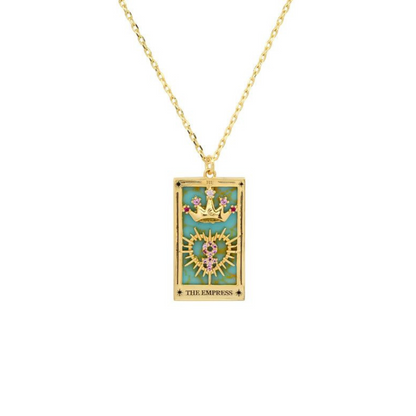 18K Gold Plated Tarot Card Necklace