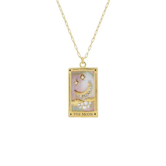 18K Gold Plated Tarot Card Necklace