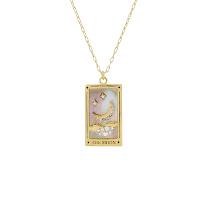 18K Gold Plated Tarot Card Necklace