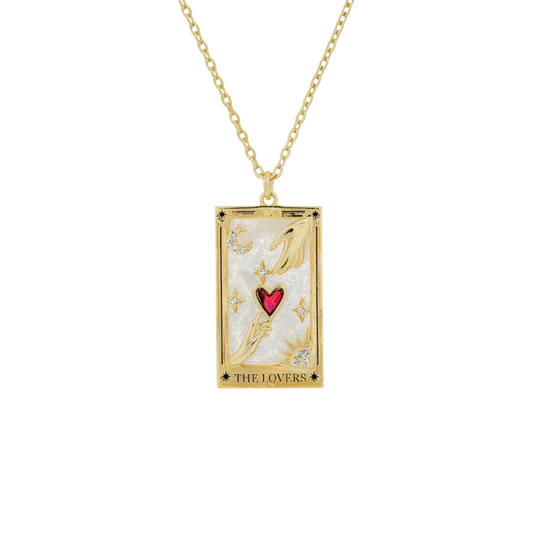 18K Gold Plated Tarot Card Necklace